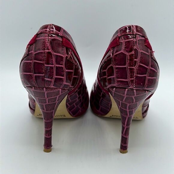 WHBM Size 6M Shoes Heels Pumps Shoes Maddox Faux Alligator - Picture 5 of 15